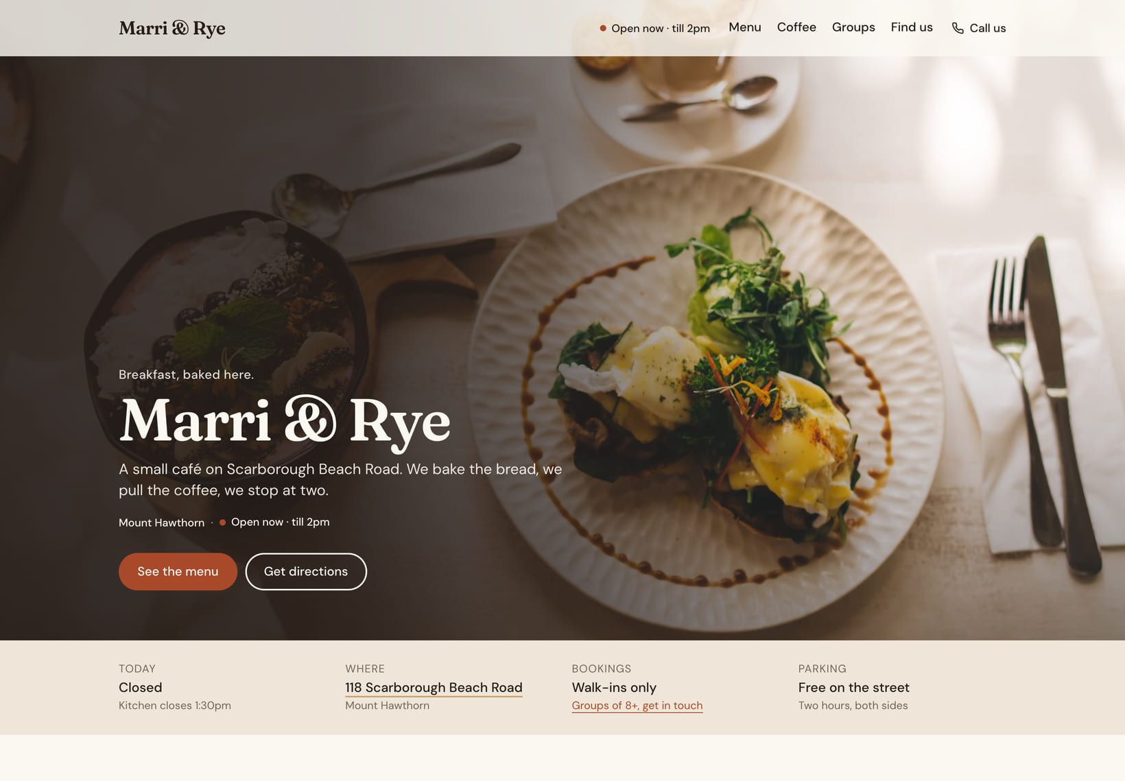 Screenshot of the top of the Counter demo site, on a desktop screen.